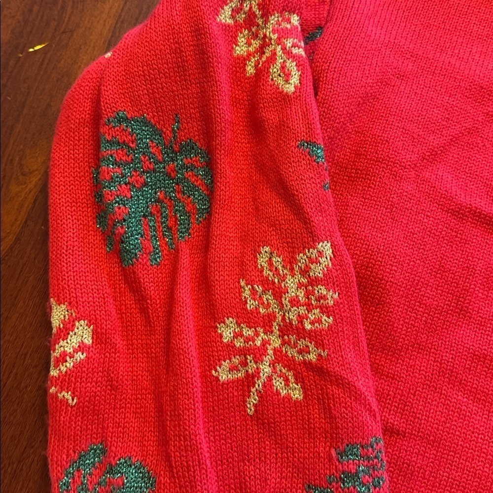 32 Degrees Ugly Sweater Holiday Tropical Flamingo Themed Textured Sweater - Picture 10 of 11